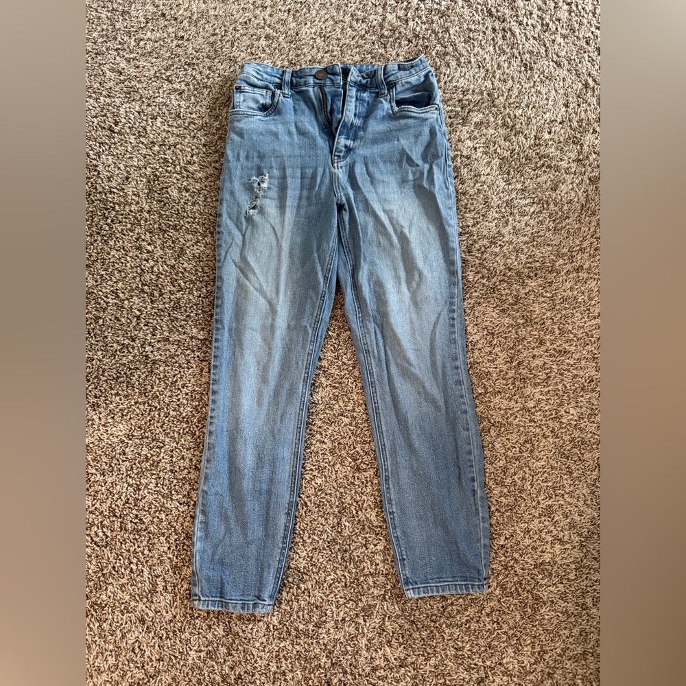 distressed mom jeans